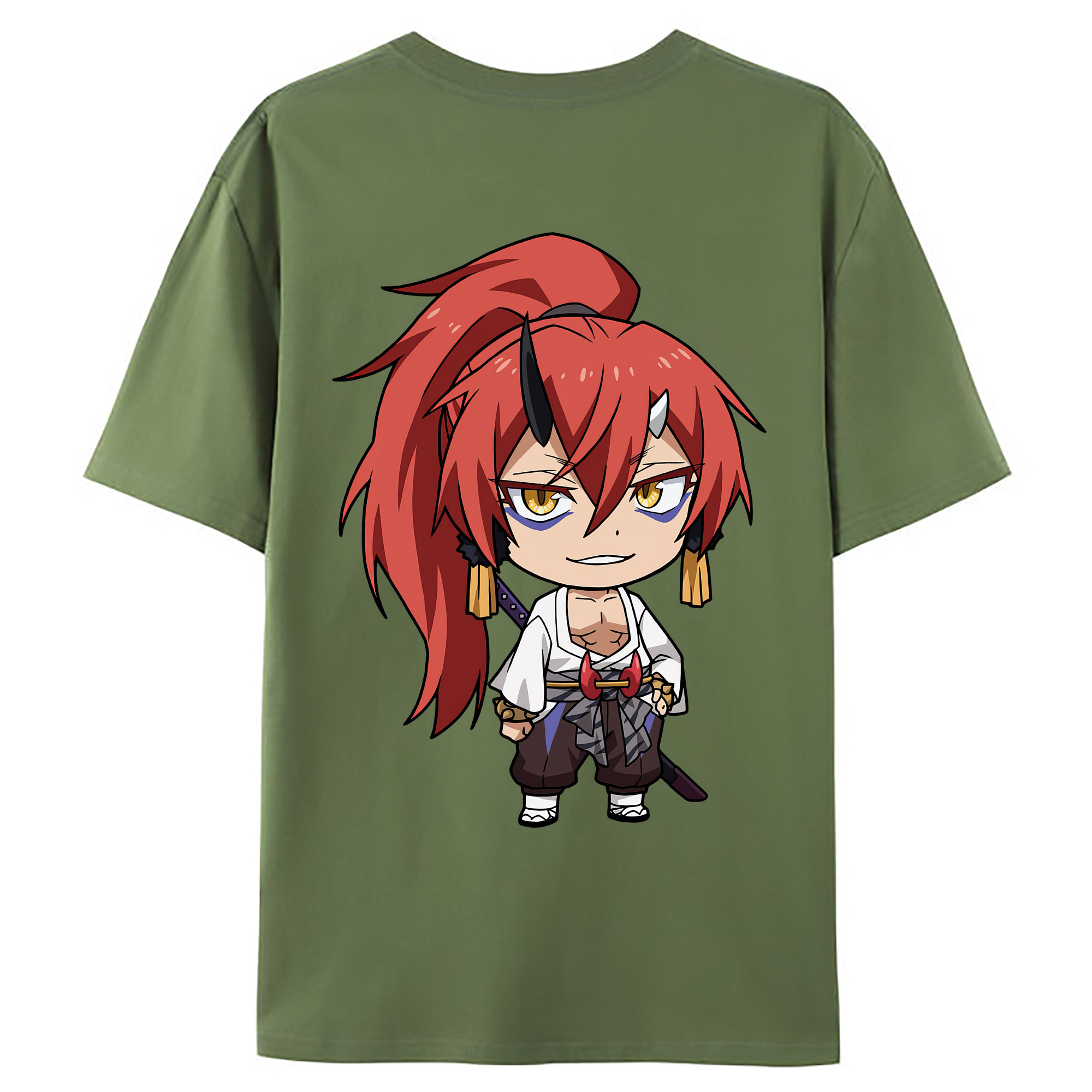 （画像用） 転スラ Regarding Reincarnated to Slime 綿100％ メンズ半袖Tシャツ（バックプリント） 通気性